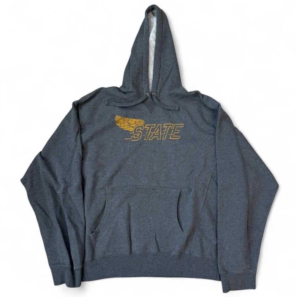 Vintage Old Navy State Grey Pullover Hoodie Men's Size XXL Skater Surfer Y2K VTG